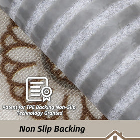 BEQHAUSE floral-pattern stair treads add decorative flair without sacrificing safety.