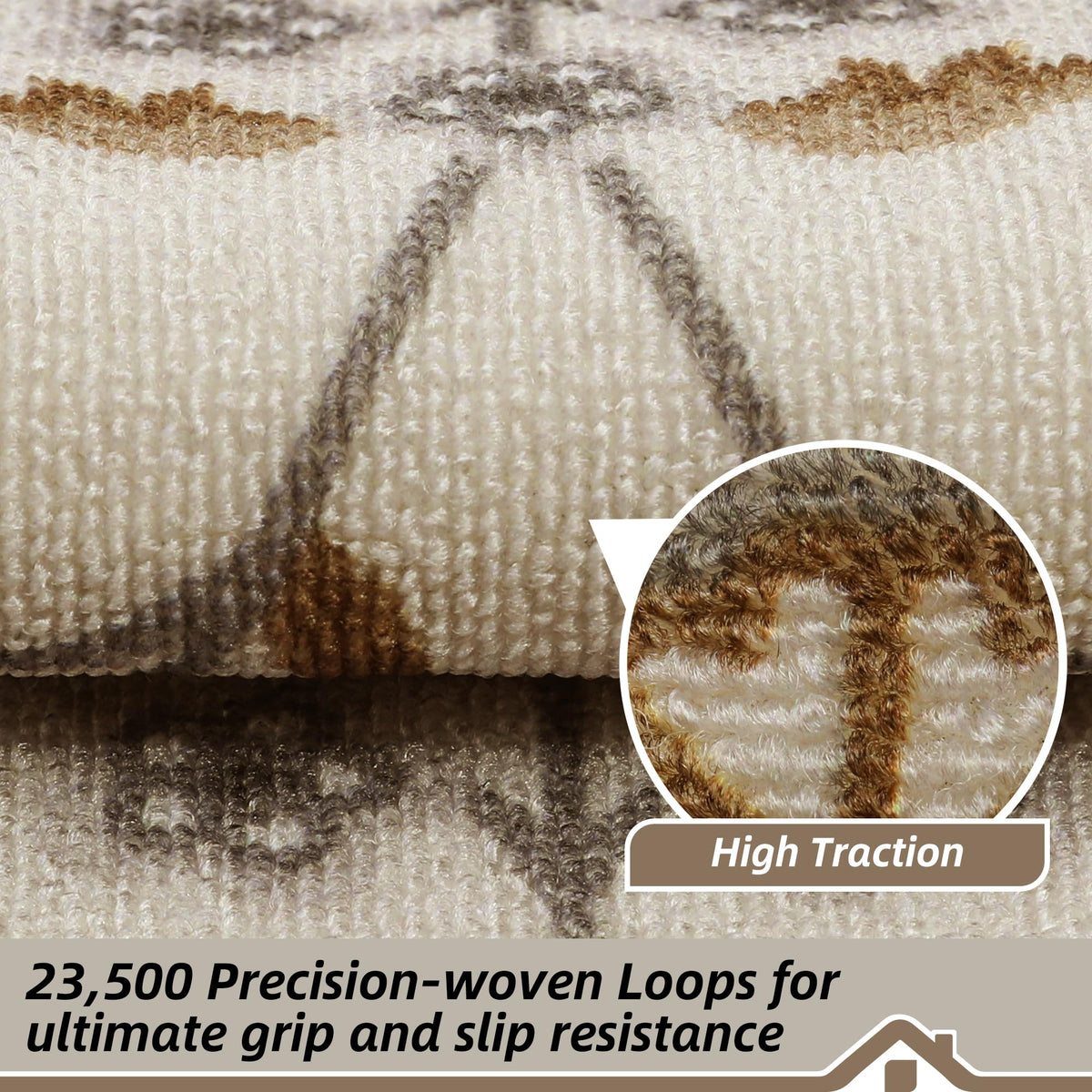 BEQHAUSE stair treads are machine-washable for easy cleaning and maintenance.
