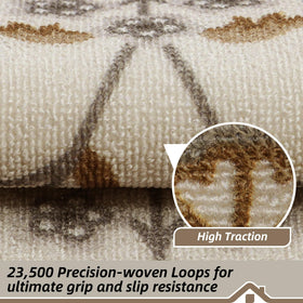 BEQHAUSE stair treads are machine-washable for easy cleaning and maintenance.