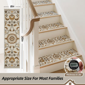 BEQHAUSE stair treads with non-slip backing keeping stairs secure during daily use.