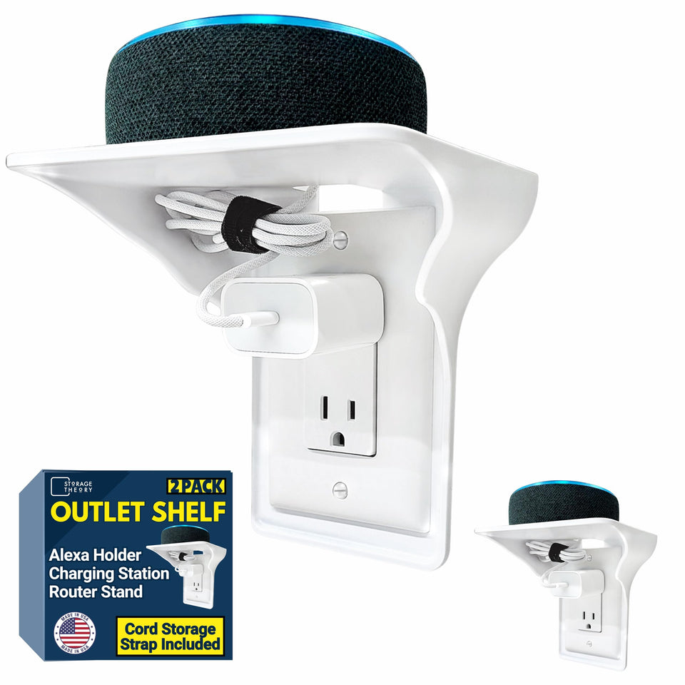 BeraTek Power Perch behind the outlet plate creates extra counter space.