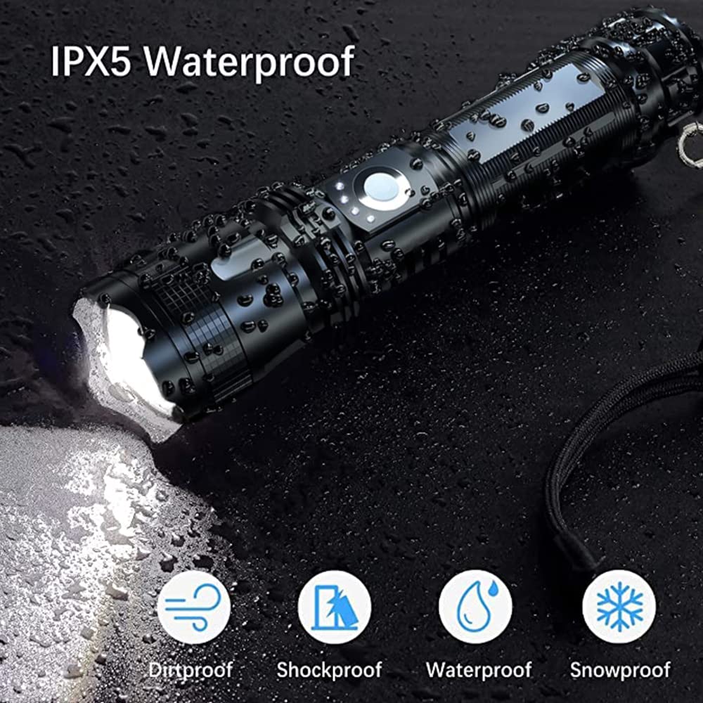 BERCOL flashlight IPX5 waterproof body withstands rain and wet environments