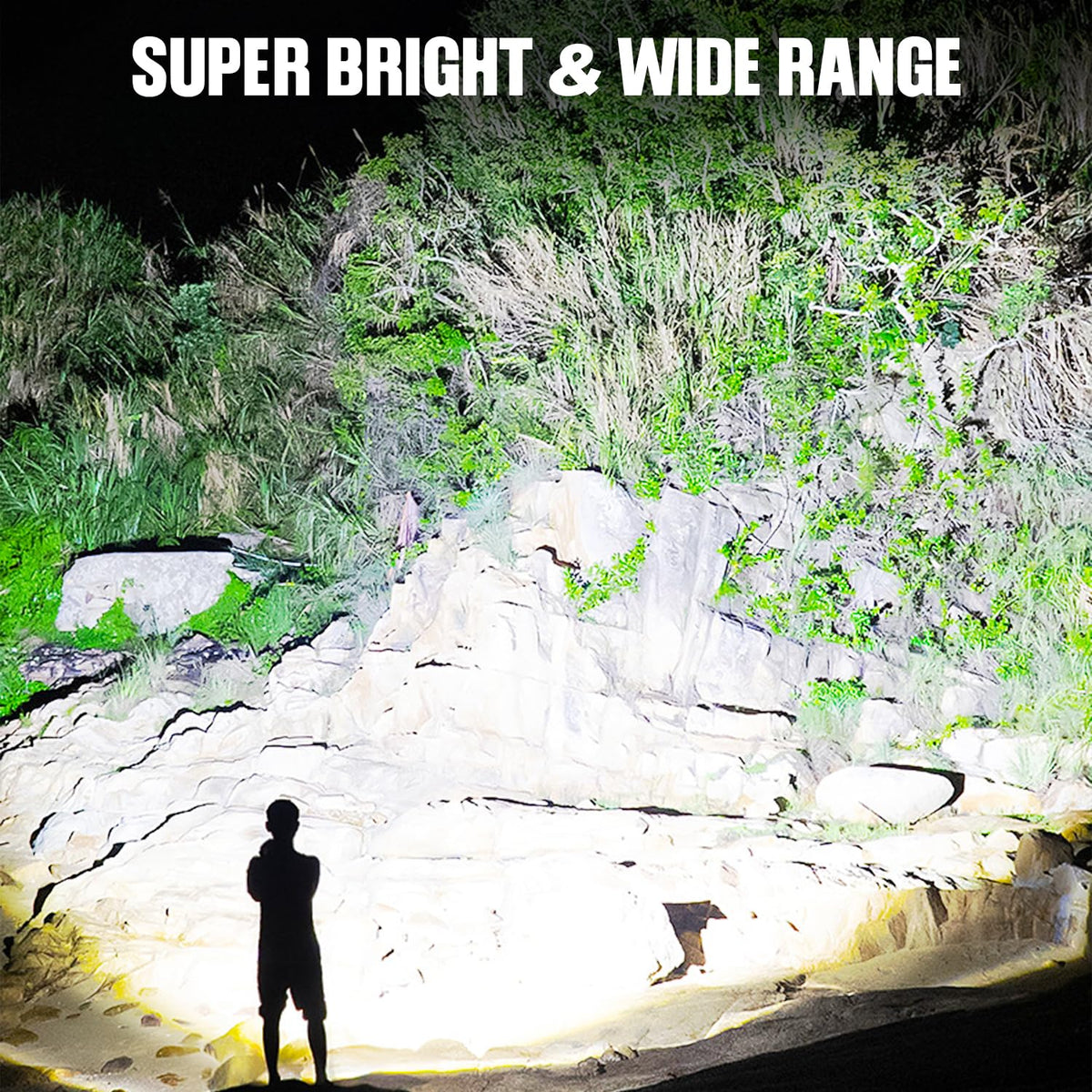 BERCOL flashlight with upgraded LED chip for brighter beams during camping