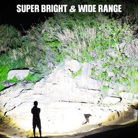 BERCOL flashlight with upgraded LED chip for brighter beams during camping