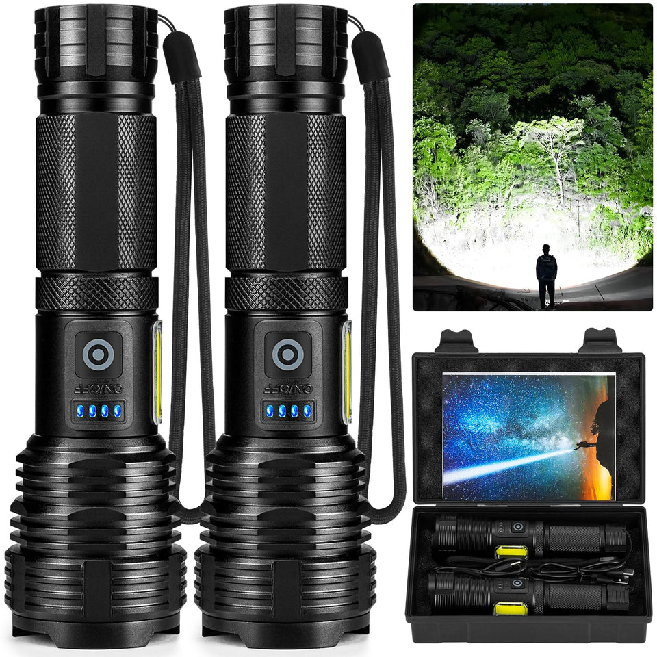 BERCOL flashlights 2-pack front view for reliable outdoor illumination.