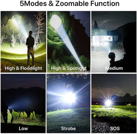 BERCOL flashlight wide and narrow beam switch demonstrates adjustable illumination range