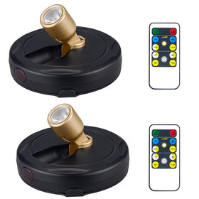 BERGUSTCH battery-operated spotlight highlighting shelves with 80lm warm glow