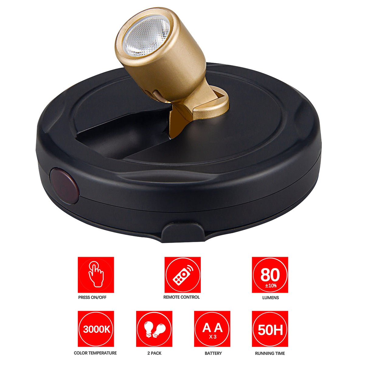 BERGUSTCH LED spotlight with remote control for easy lighting