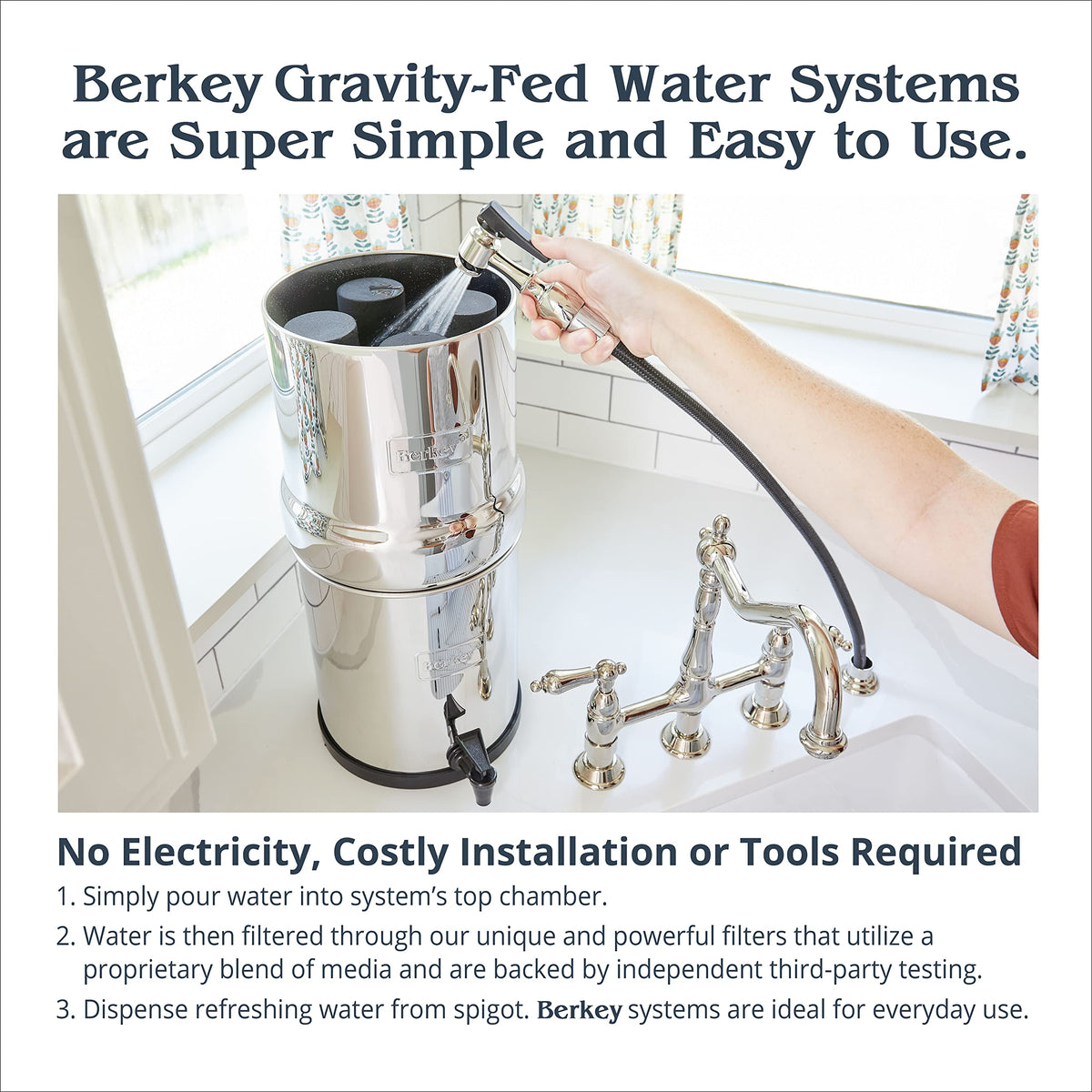 Berkey authentic Black Berkey Element provides up to 6,000 gallons of purified water.