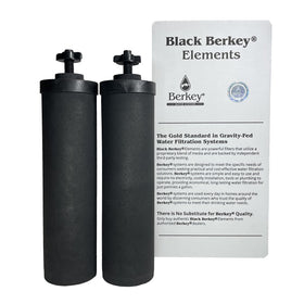 Berkey authentic Black Berkey element two-pack for gravity filtration.