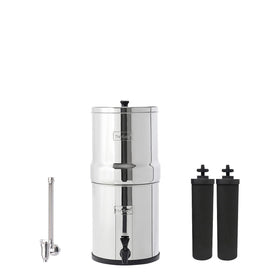 Berkey Big Berkey system front view on kitchen counter for clean, tasty water