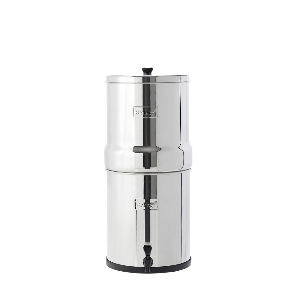 Berkey big system on countertop, convenient access to clean-tasting water.