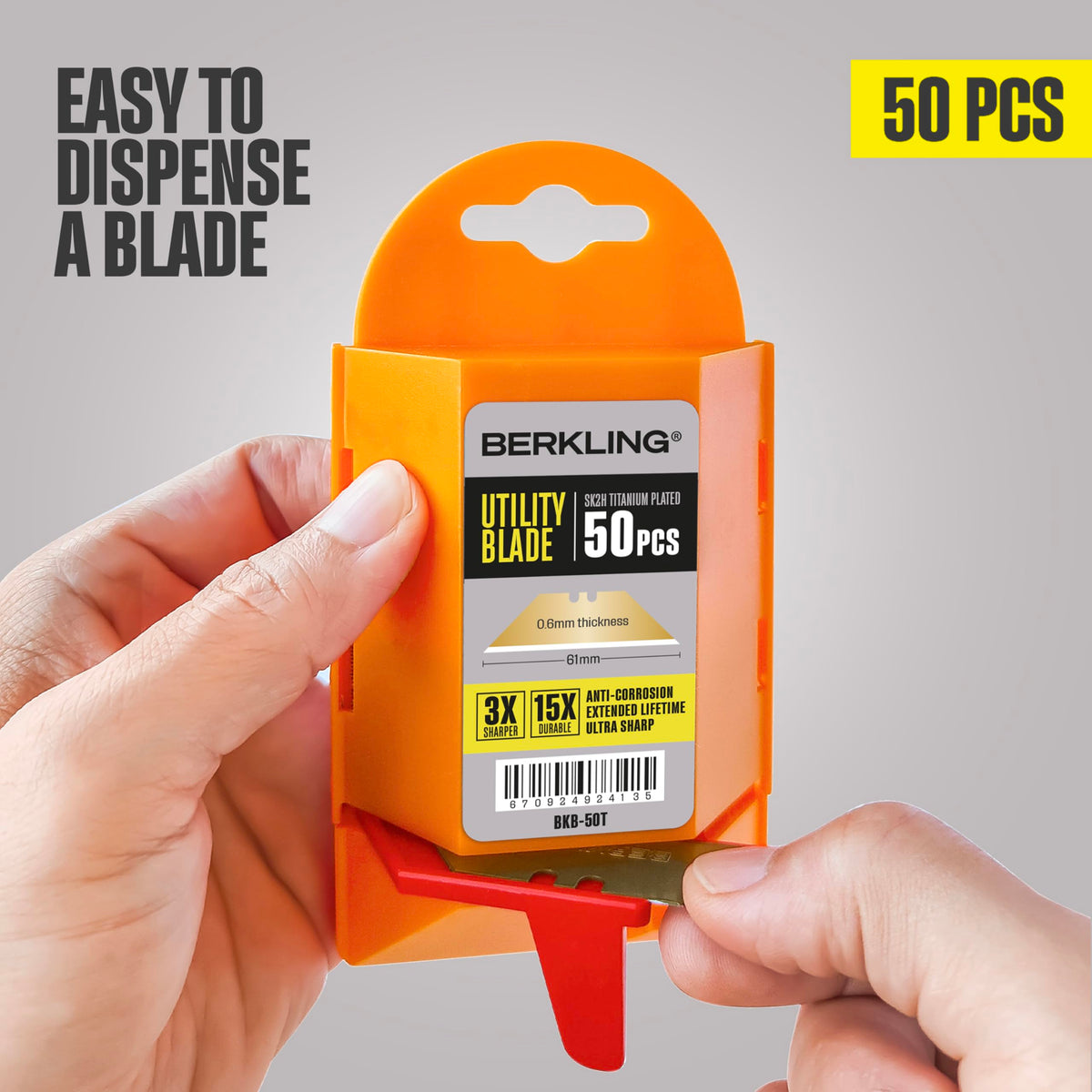Berkling blade shows 0.6mm thickness balancing strength and flexibility.