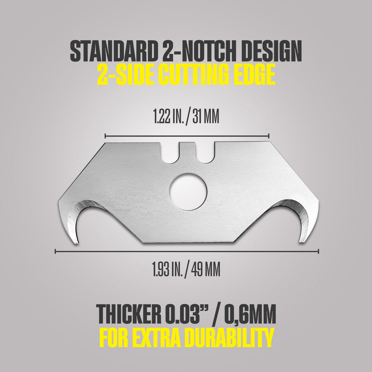 Berkling universal-fit hook blade works with many knives.