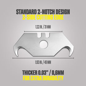 Berkling universal-fit hook blade works with many knives.
