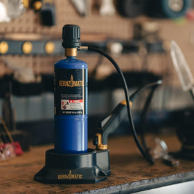 Bernzomatic FirePoint Creator Tool showing auto on/off ignition for easy one-handed use.