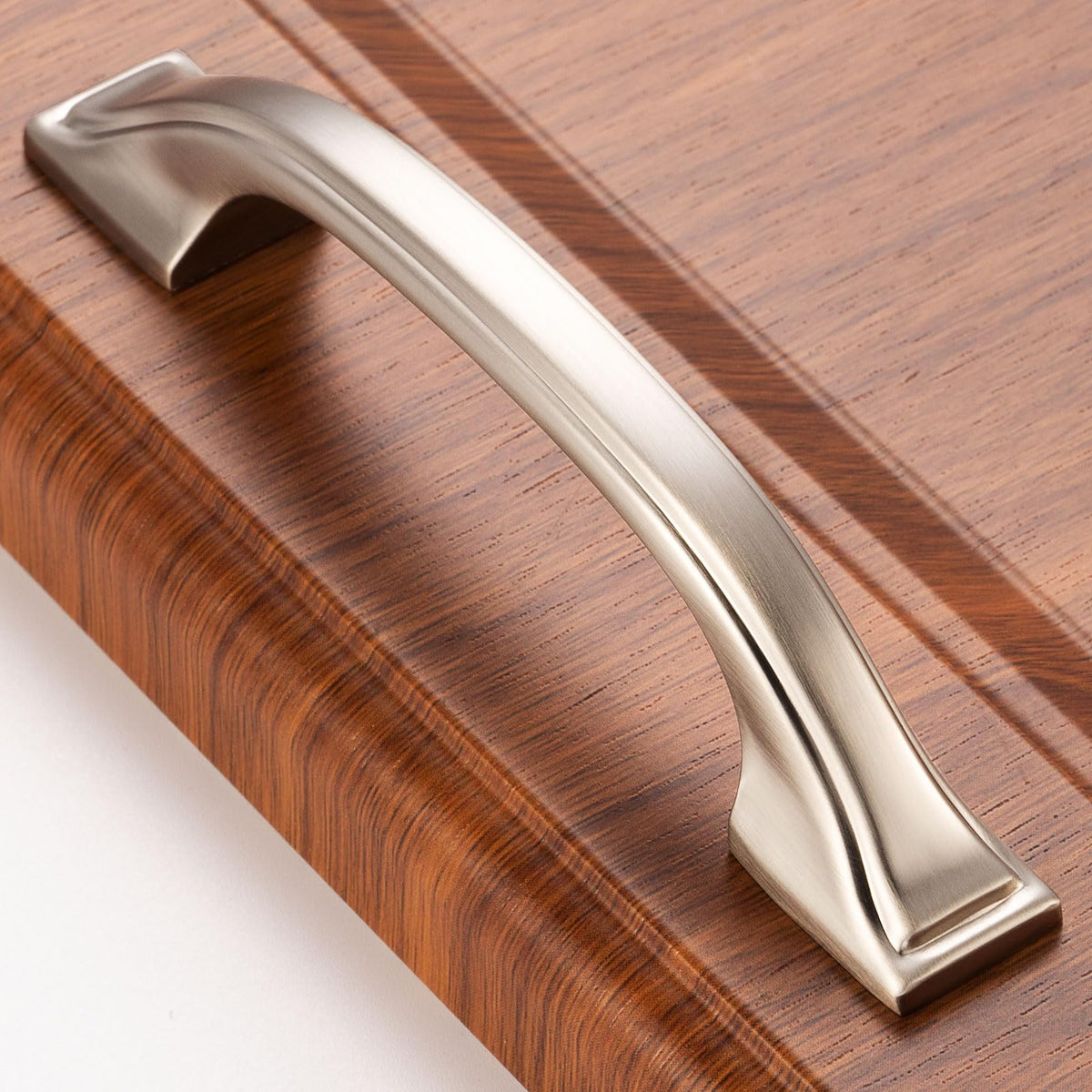 BEROSSA brushed nickel cabinet pulls 3-inch front view; durable solid metal with smooth operation.