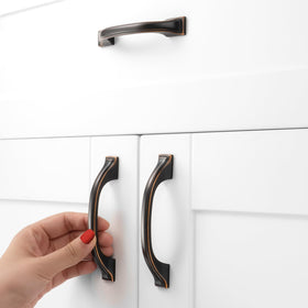 BEROSSA kitchen cabinet pulls oil rubbed bronze 3 inch for flexible installation