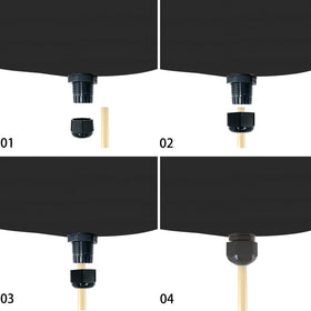 BERPET black rain diverter blends with roofs while staying highly functional