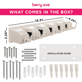 Berry Ave drywall-friendly mount ready for drywall, wood, concrete, or tile.