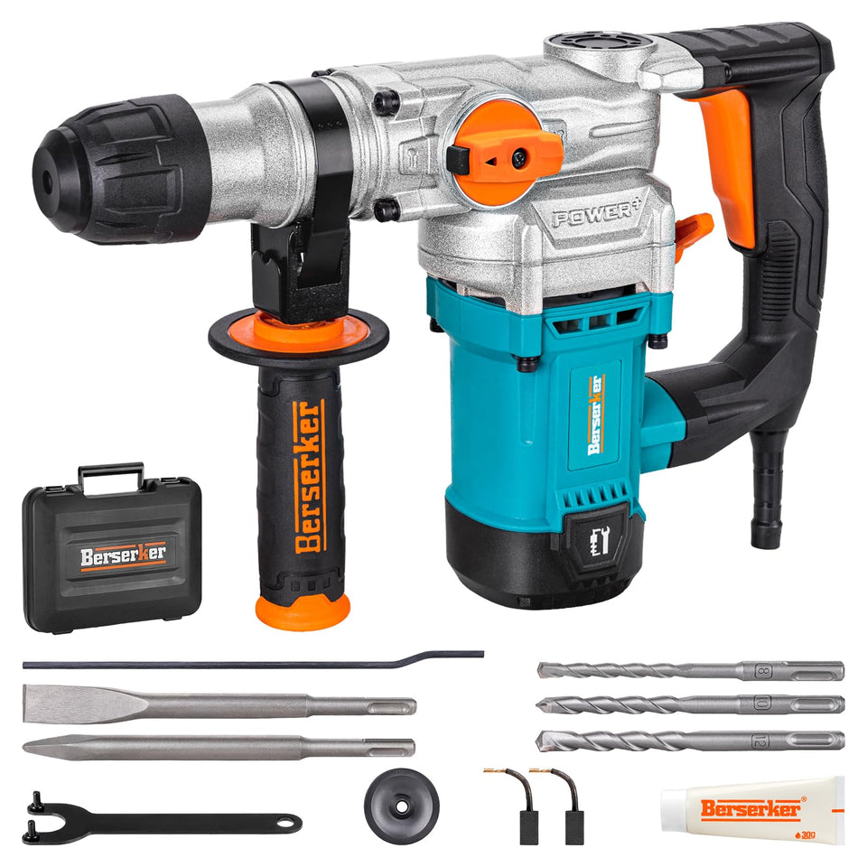 Berserker 1-1/8 SDS-Plus rotary hammer drill overhead drilling with powerful performance