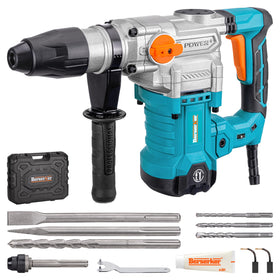 The Berserker 1-9/16 SDS-Max rotary hammer drill powering through concrete with confident grip