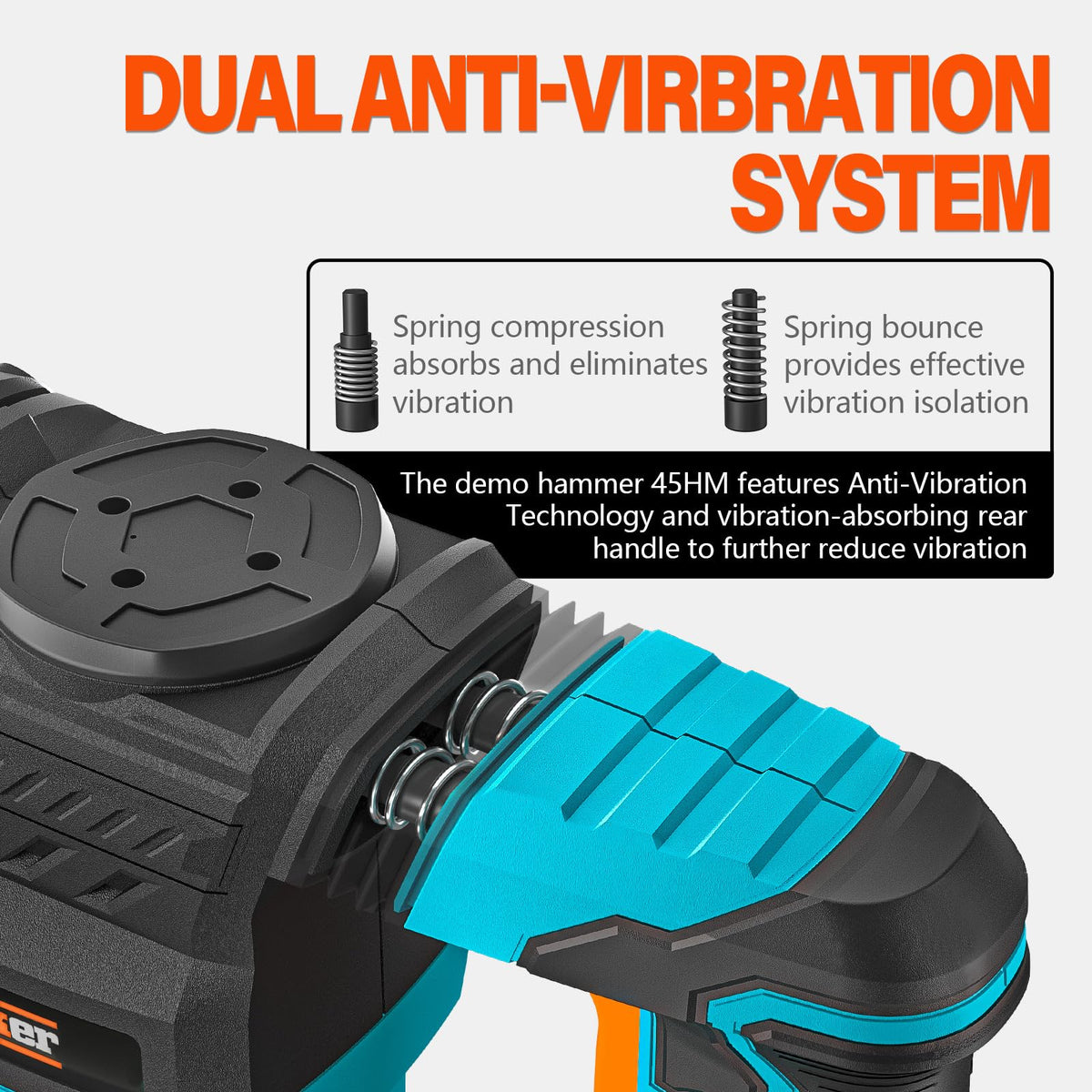 Berserker 1300W vibration control reduces fatigue during long sessions.