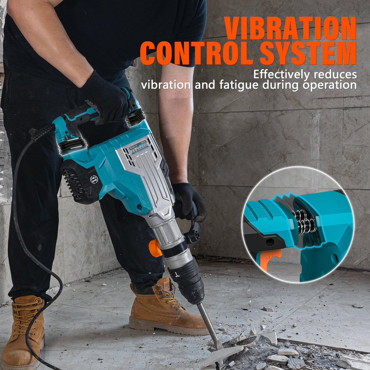 Berserker 25-pound heavy-duty demolition hammer handles tougher material.