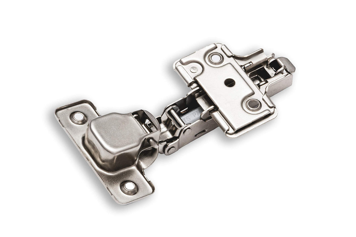 Berta clip-on hinge offers tool-free installation in minutes.