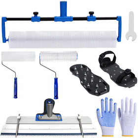 BERXOL 18-inch tool kit laid out for efficient epoxy and concrete leveling.