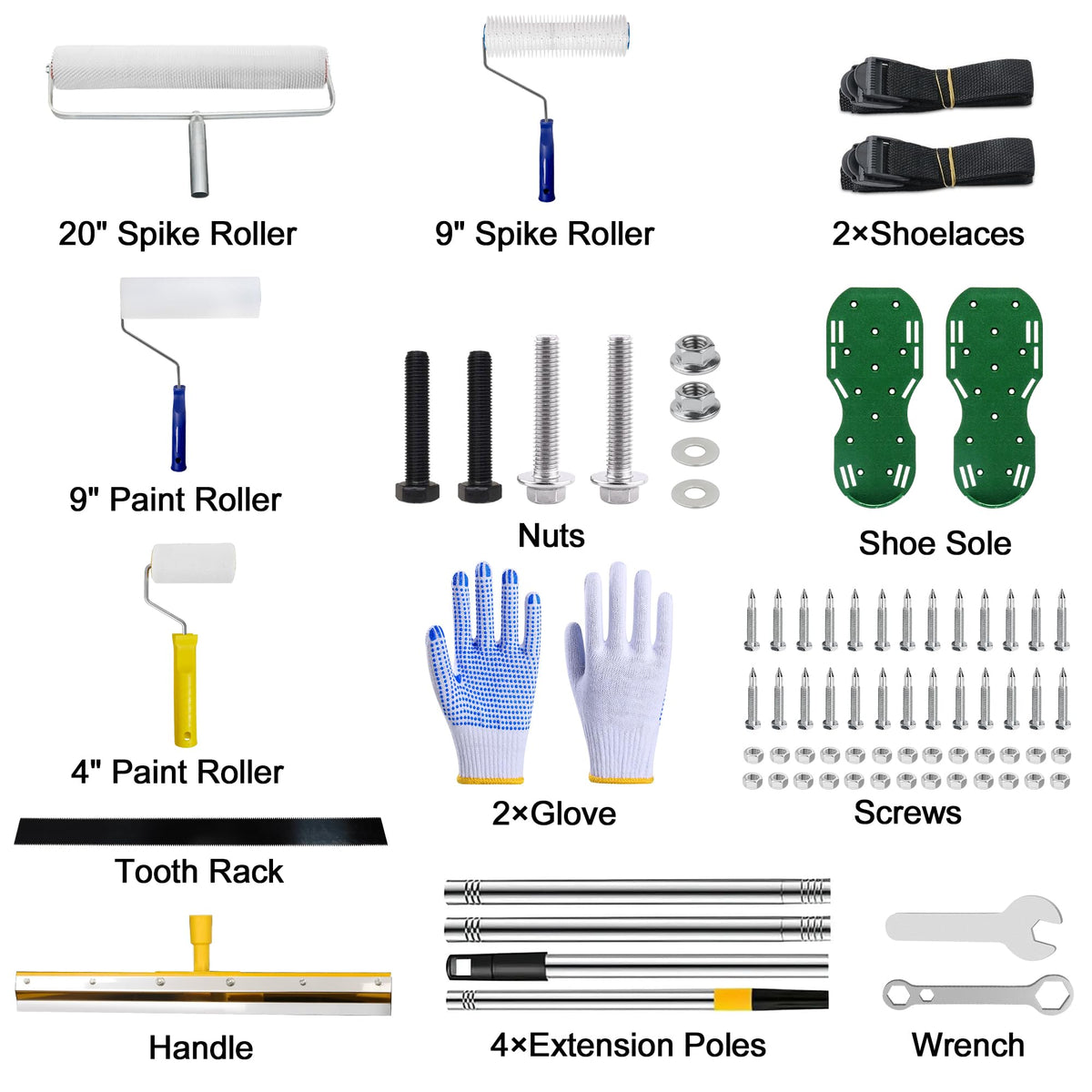 BERXOL spiked roller for epoxy leveling and texture control