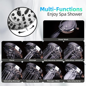 BESAQUO power wash blasts away grime from tubs and fixtures with ease.