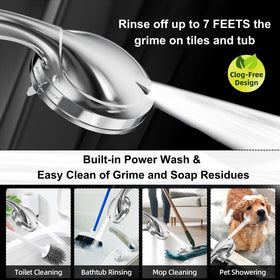 BESAQUO wide fan mode rinses large areas for quick, thorough cleansing.