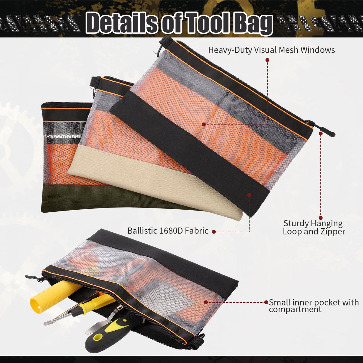 BESARME durable zipper for smooth opening and long life
