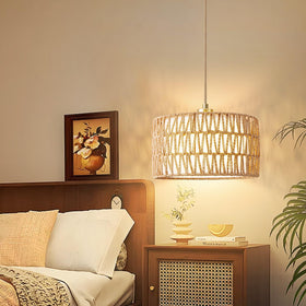 Beser·Win pendant light showing hemp rope cord for easy hanging