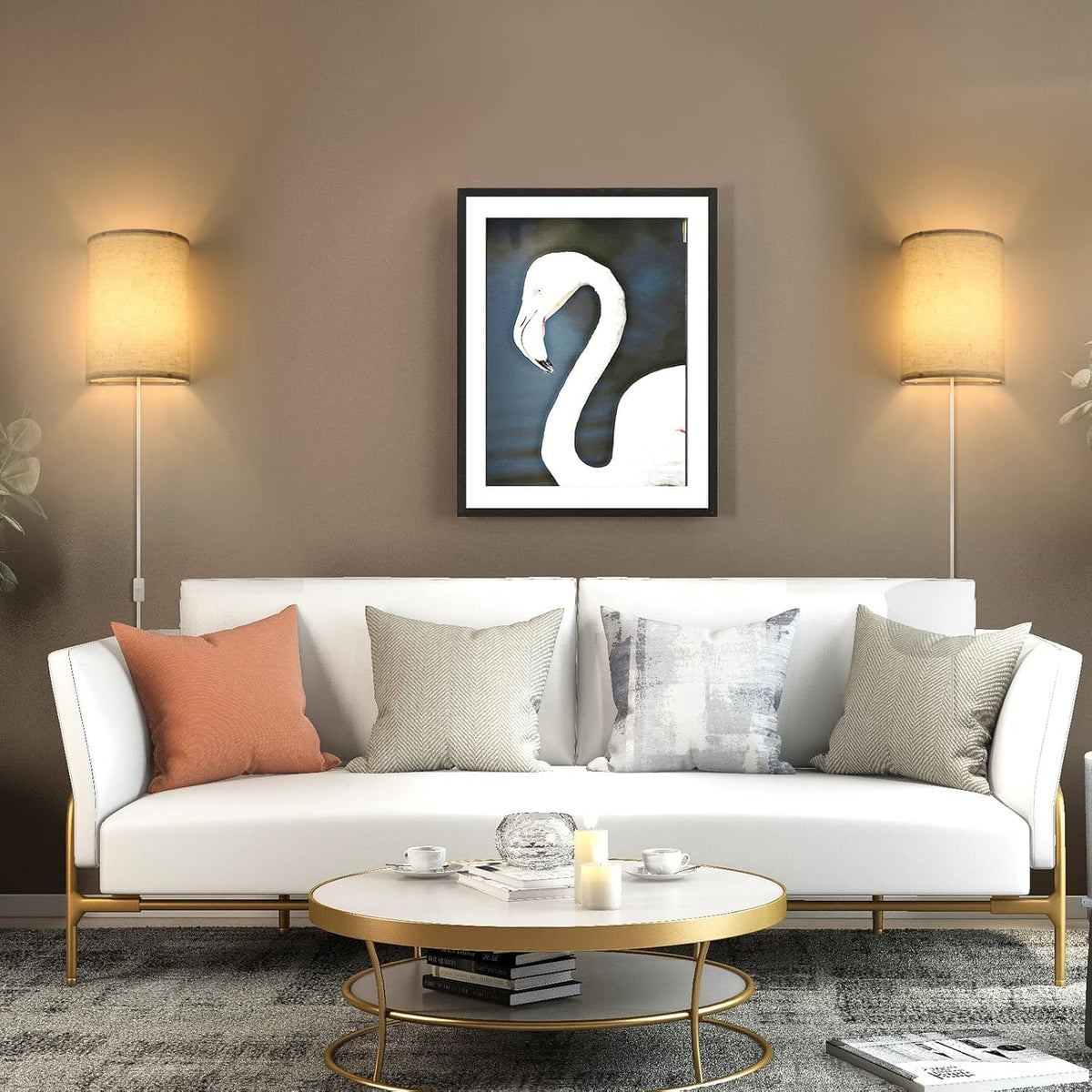 Beser·Win two-pack beige sconces for coordinated home decor