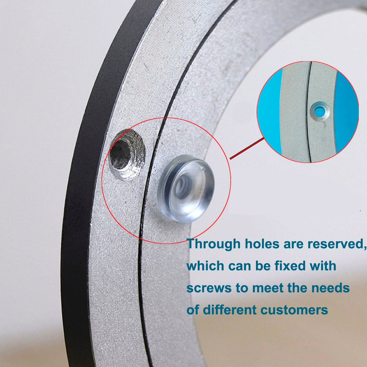 Besimple turntable bearing supports wood, glass, or marble tops