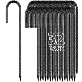 Besitu 12-inch J-hook ground stake securing a fence or canopy with solid grip.