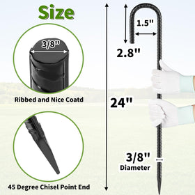 Besitu 24-inch J Hook rebar stakes bundled 16 for quick setup