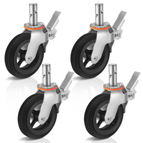 Besitu 8-inch scaffold wheel with round stem for secure locking on urban job sites