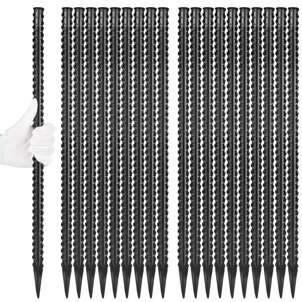 Besitu black-coated stakes blend with surroundings while delivering reliable ground support.