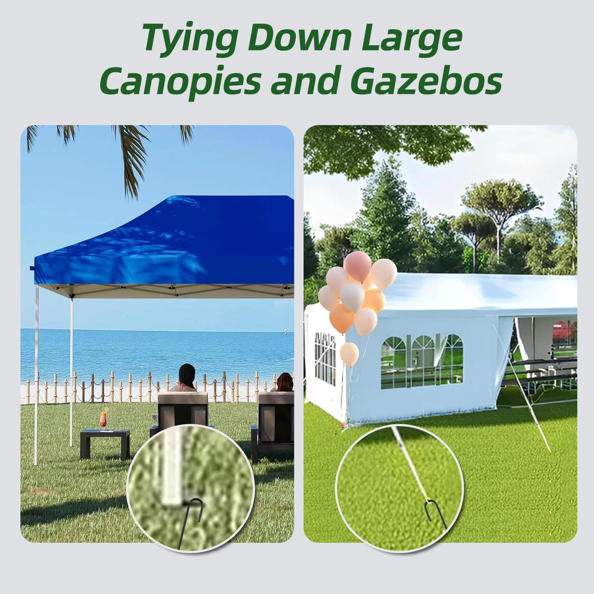 Besitu stake suitable for tents, projection screens, and trampolines.
