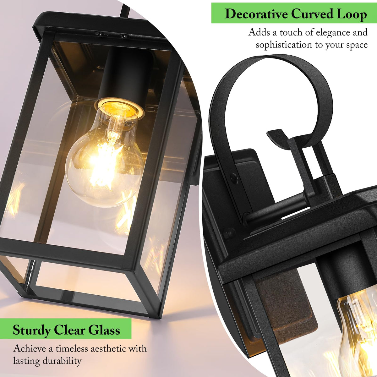 BesLowe wall lights for garage black offering weather-ready ambiance