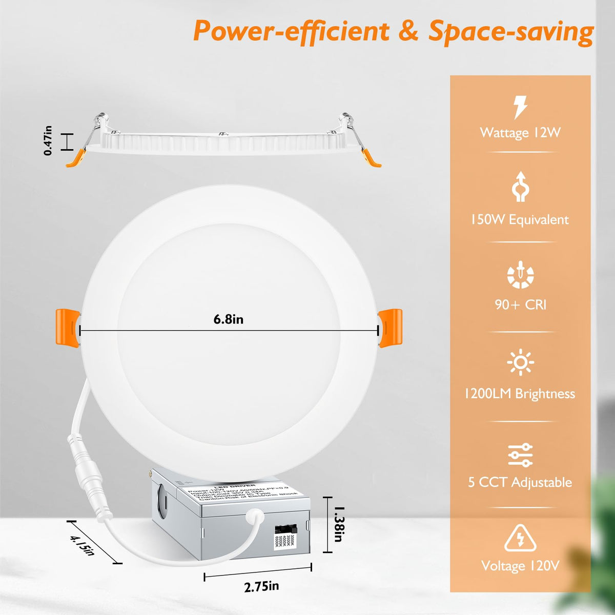BesLowe ideal for kitchens, hallways, and dining areas with flexible color temps