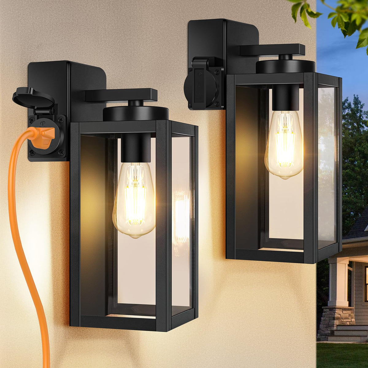 BesLowe backyard pathway wall light creates inviting outdoor ambiance.