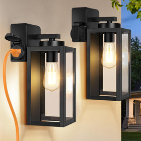 BesLowe backyard pathway wall light creates inviting outdoor ambiance.