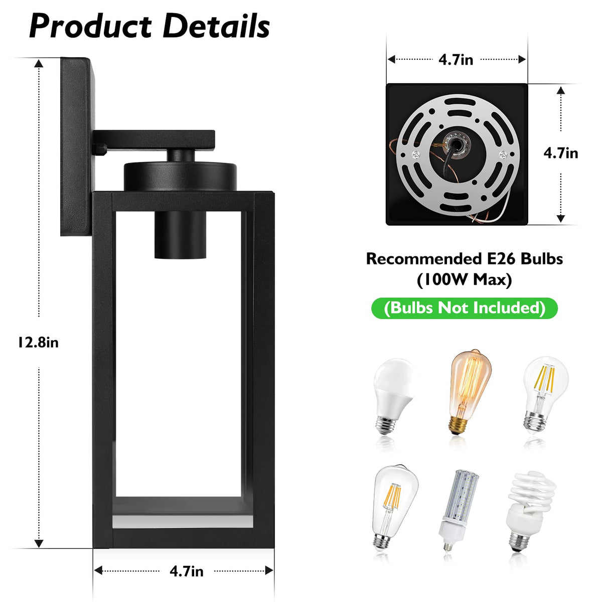BesLowe garage and patio lantern suits entryways with reliable weatherproof performance.