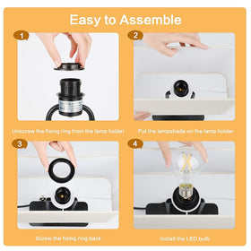BesLowe included LED bulb delivers warm white illumination.