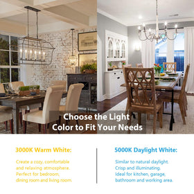 BesLowe long-lasting bulbs offer 25,000+ hours of illumination.