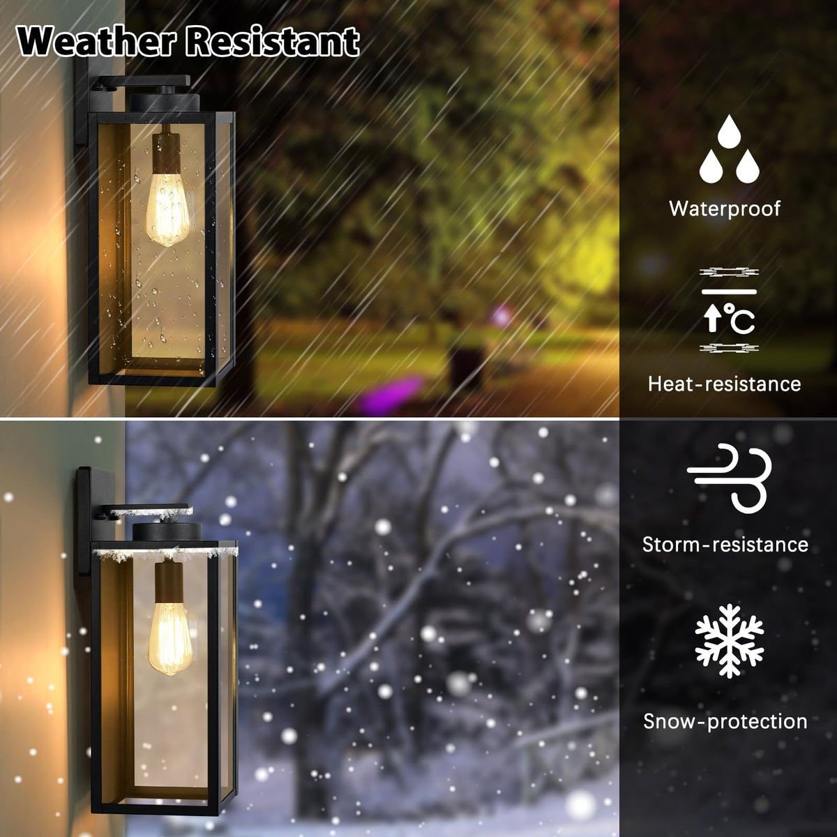 BesLowe matte-black-finish-outdoor-wall-light adds modern curb appeal with bright illumination.